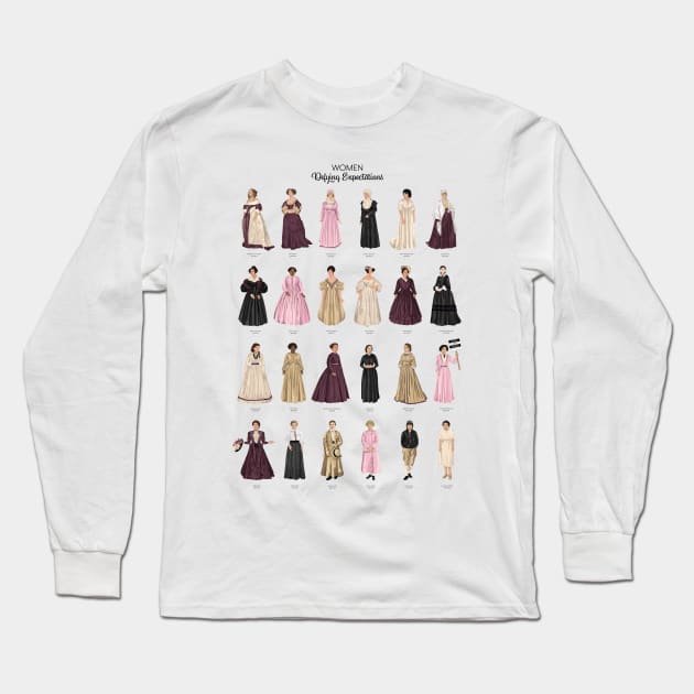 Historic British Women Defying Expectations Long Sleeve T-Shirt by AnnalisaCaroline